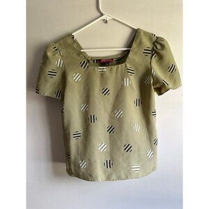 Vintage 80's Sasson  patterened top